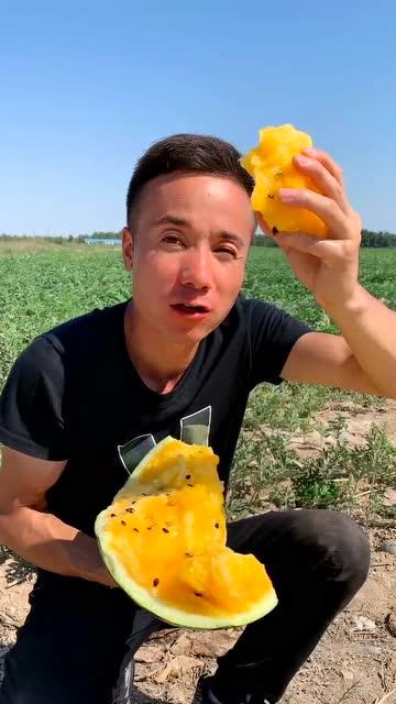 吃瓜的样子真好,品味生活真谛